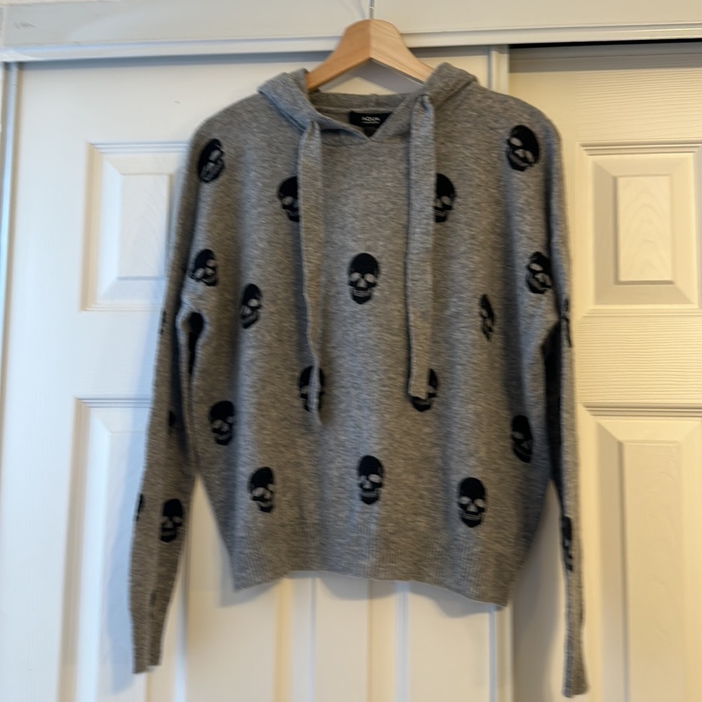 Aqua Cashmere Gray Sweater